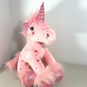 BUILD A BEAR 15" Sparkle Pink Baby UNICORN Pony Shooting Stars Limited Edition